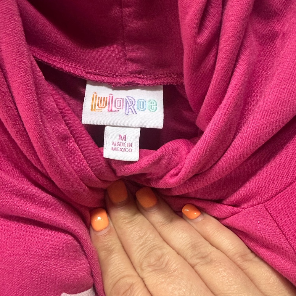 LuLaRoe Pink hoodie “the struggle is real” nwt - Picture 4 of 4